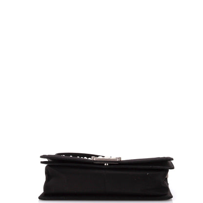 Boy Flap Bag Pearl Embellished Satin Old Medium