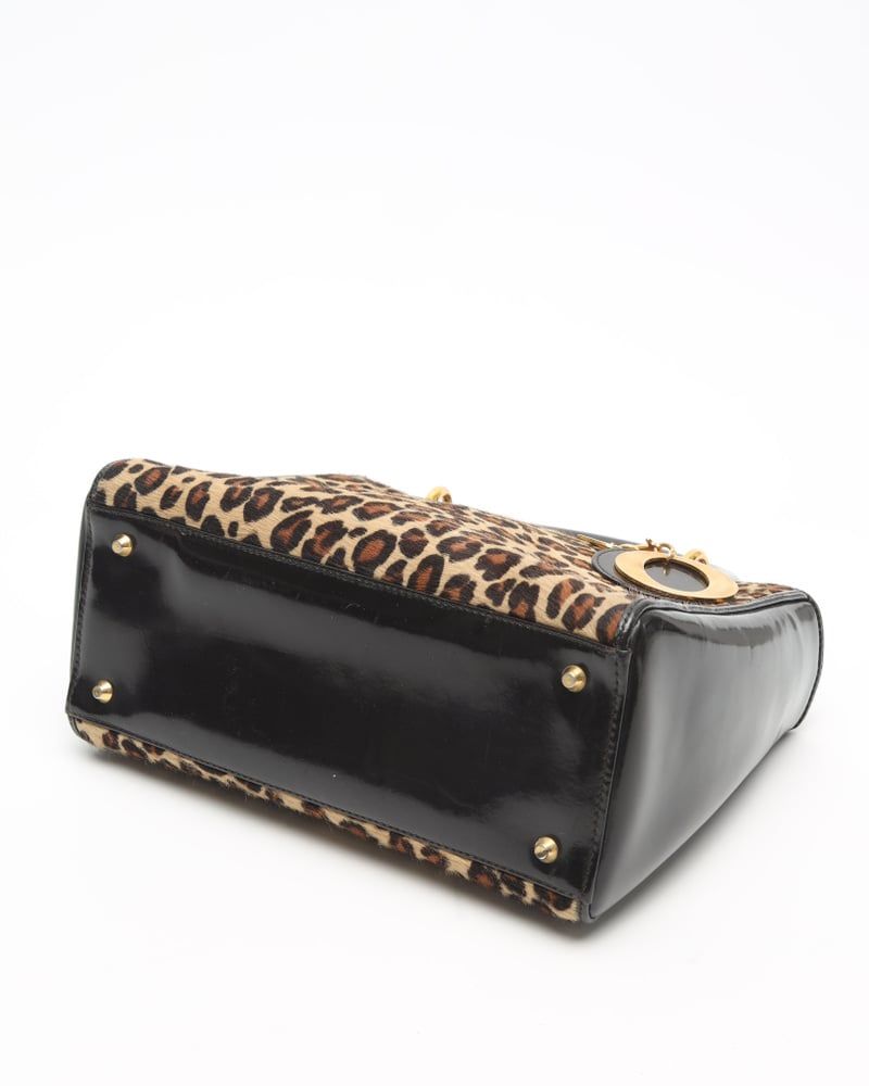 Christian Dior Medium Leopard Lady Dior Bag