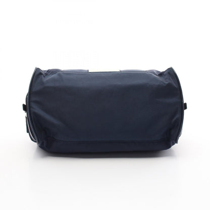 Prada Clutch Nylon Saffiano Leather Navy Beige