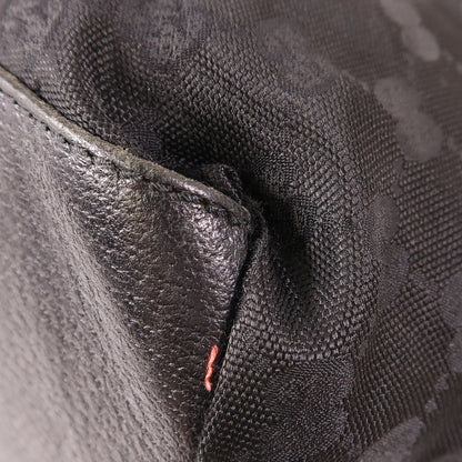 Gucci GG Monogram Web Handle Bucket Tote Black