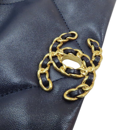 Chanel Matelasse 19 Chain Shoulder Bag Lambskin Blue As 1160