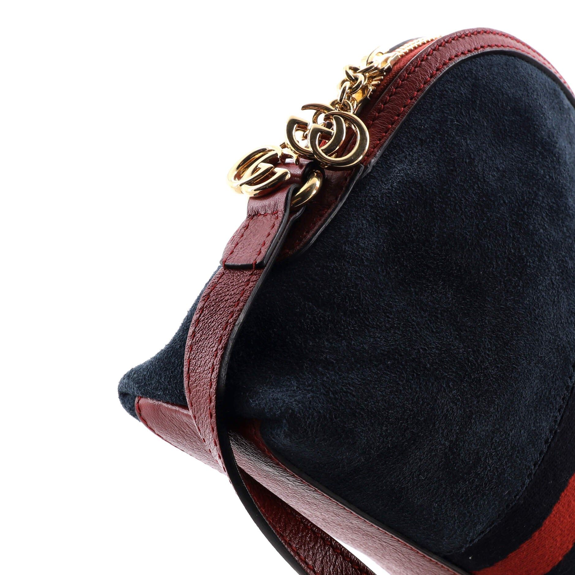 Gucci Ophidia Dome Shoulder Bag Suede Small