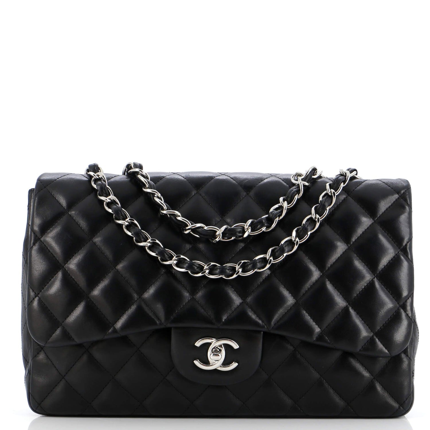 Chanel Classic Single Flap Bag Quilted Lambskin Jumbo