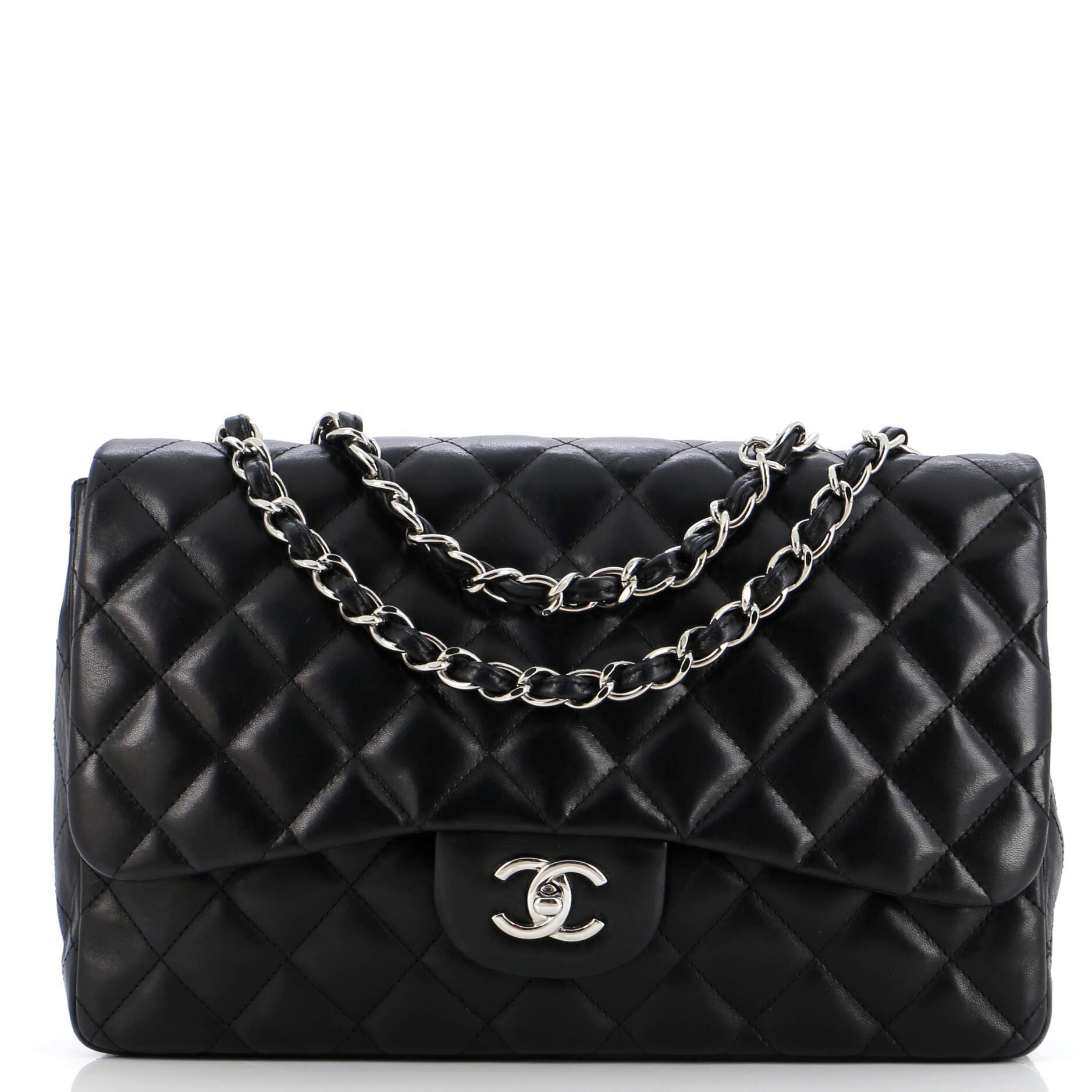 Chanel Classic Single Flap Bag Quilted Lambskin Jumbo