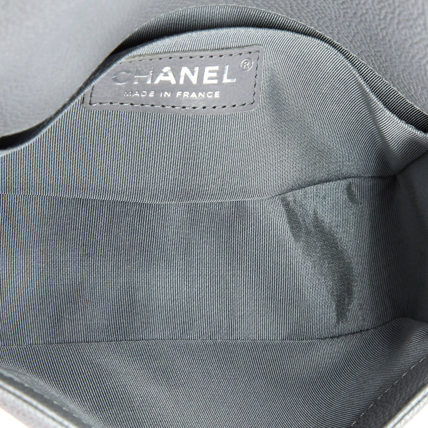 Chanel Boy Flap Bag Chevron Caviar Small