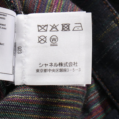 Chanel Navy Multicolor Denim Pants Cotton P 59872v 45214