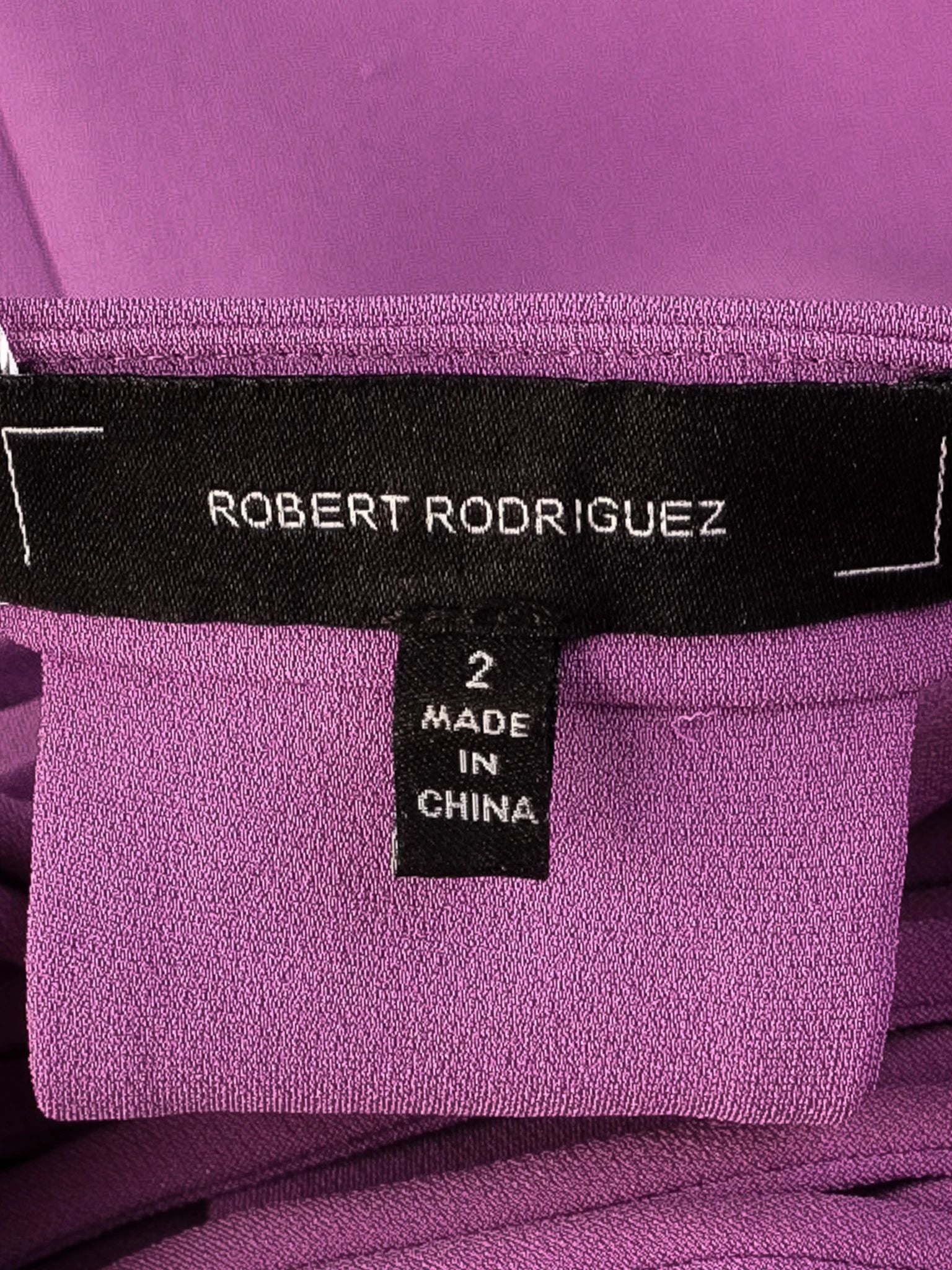 Excellent Robert Rodriguez Purple Sleeveless Dress Size M