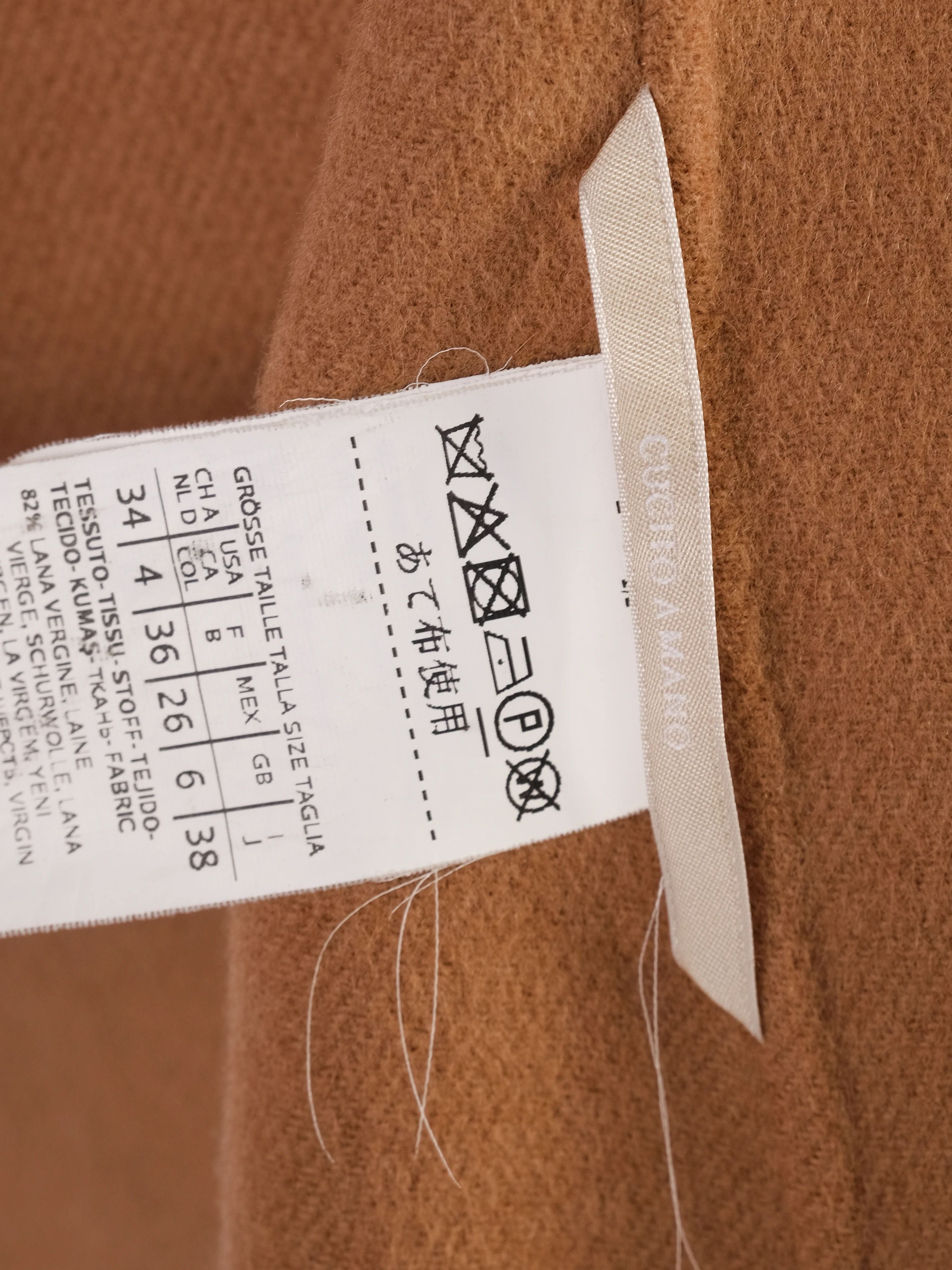 Max Mara Perfect Condition Orange Wool Wrap Coat Size S