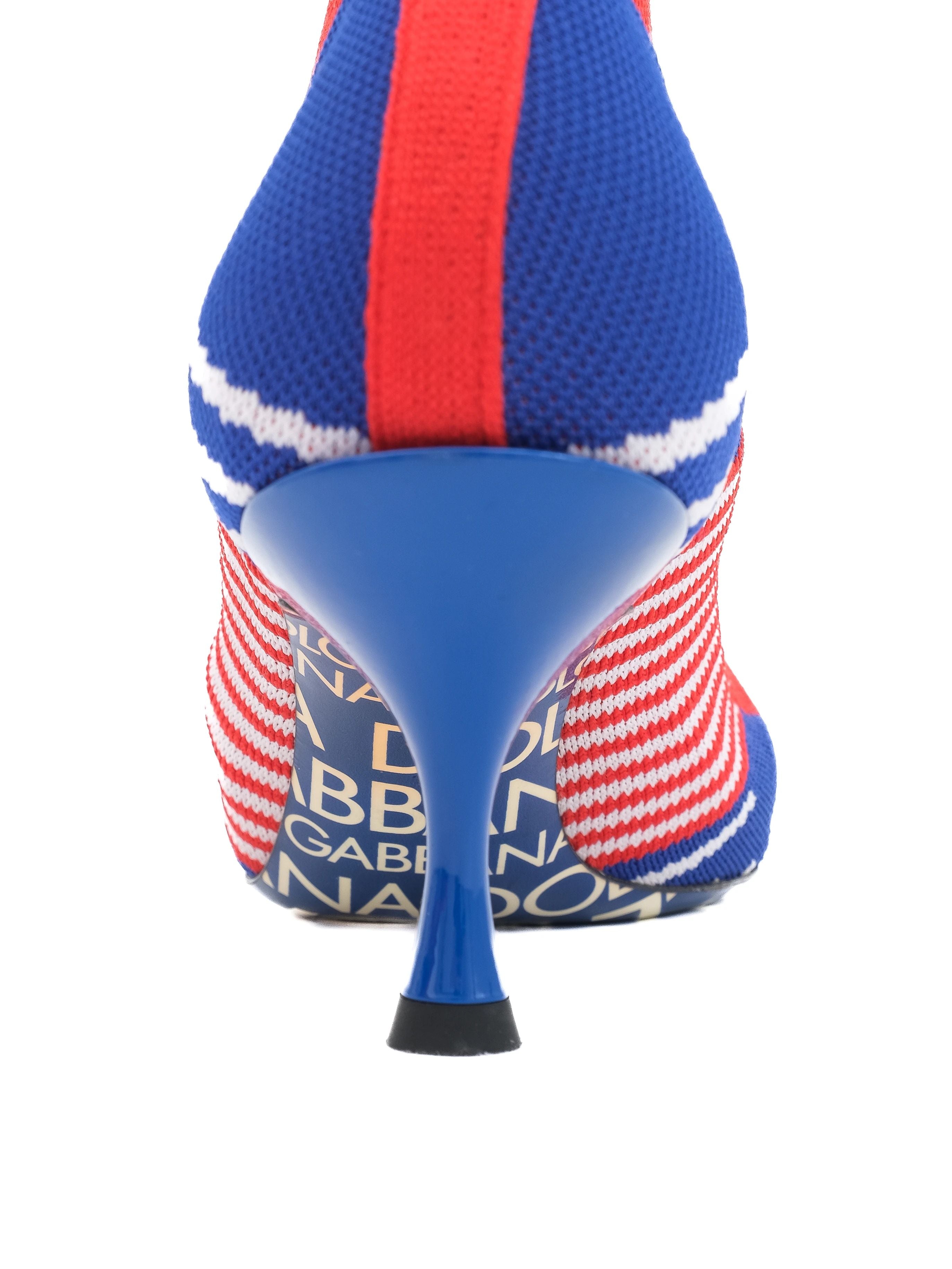 Dolce Gabbana Excellent Condition Sporty Sock Boots Red Blue White