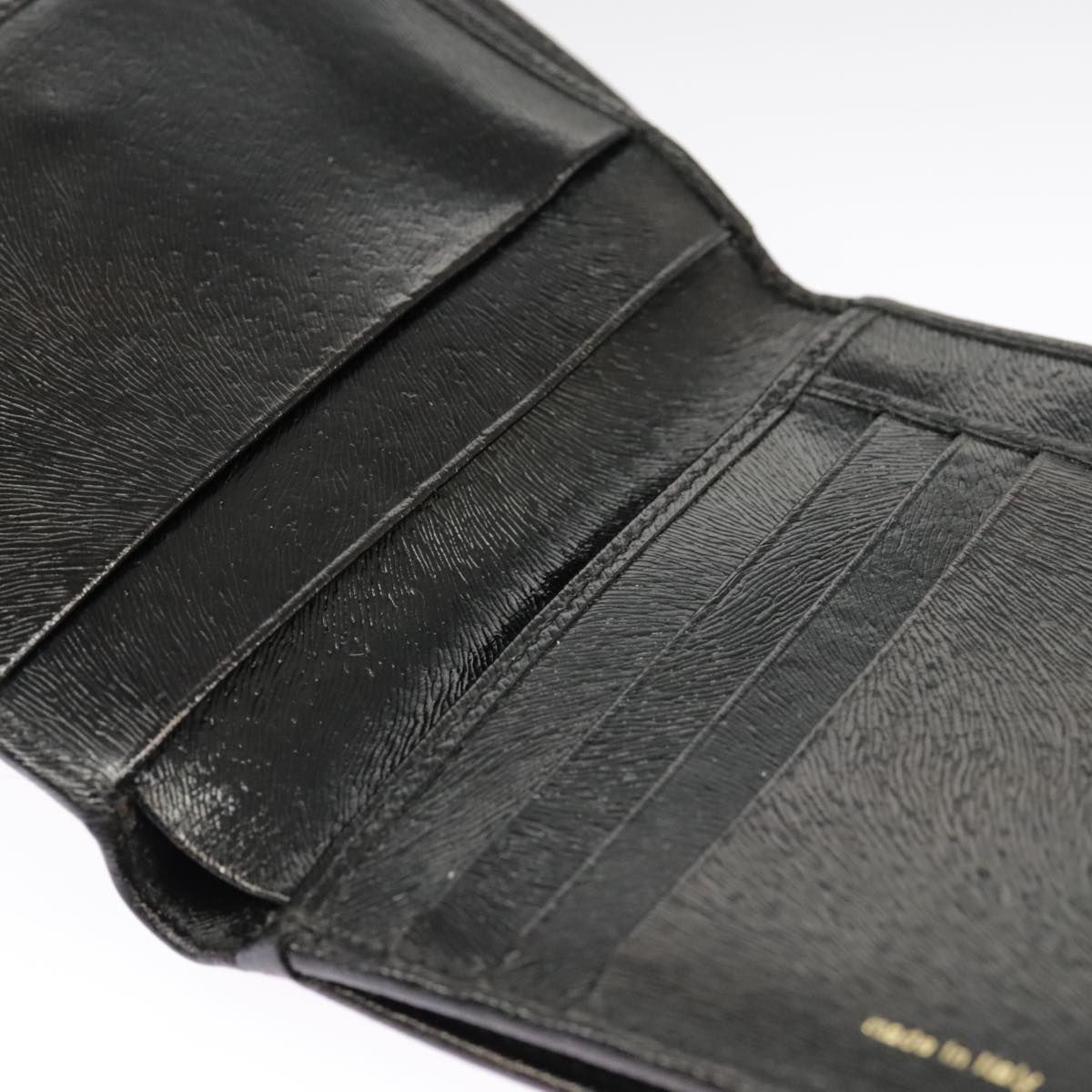 Fendi Wallet Leather Black Auth