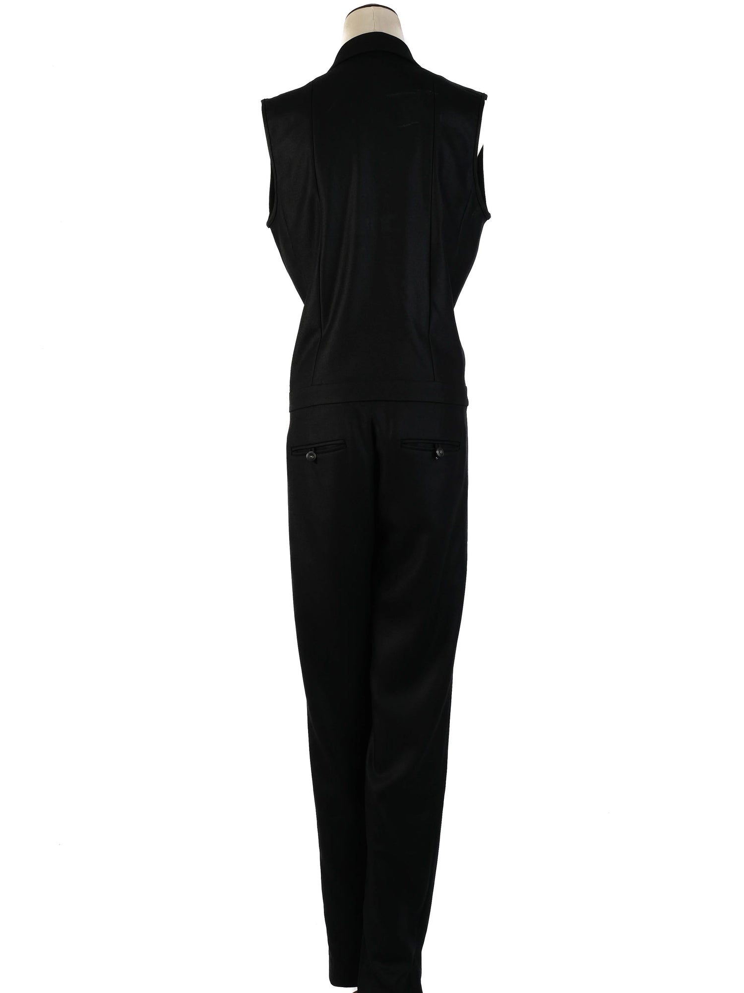 Excellent J Brand Black Sleeveless Jumpsuit Size M Triacetate