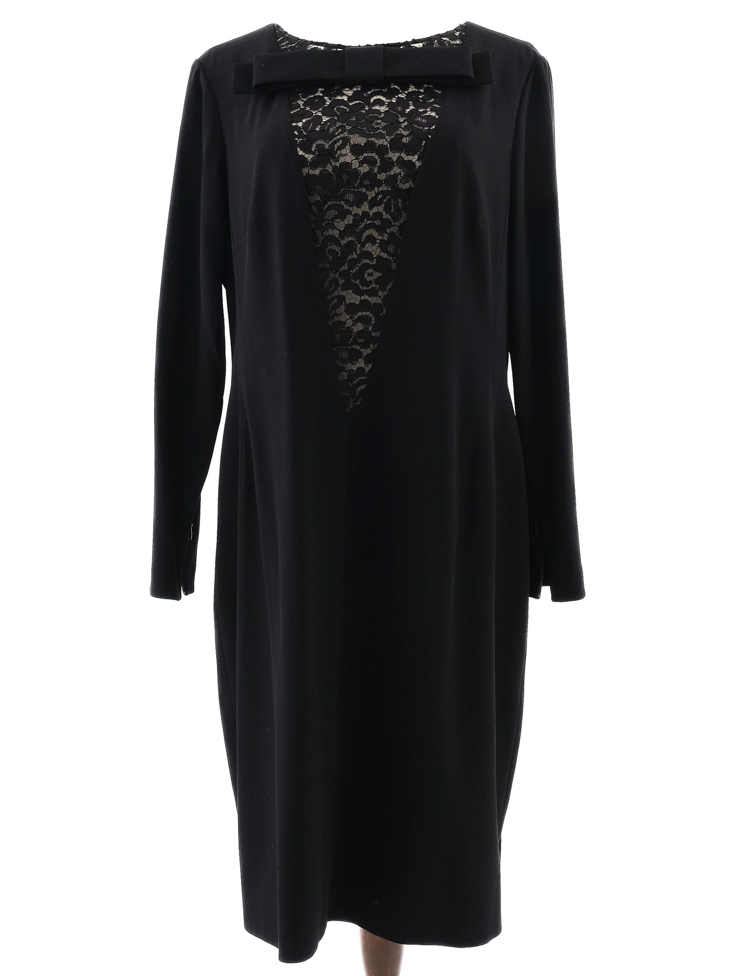 Excellent Paule KA Black Dress with Lace Panels Size XXL