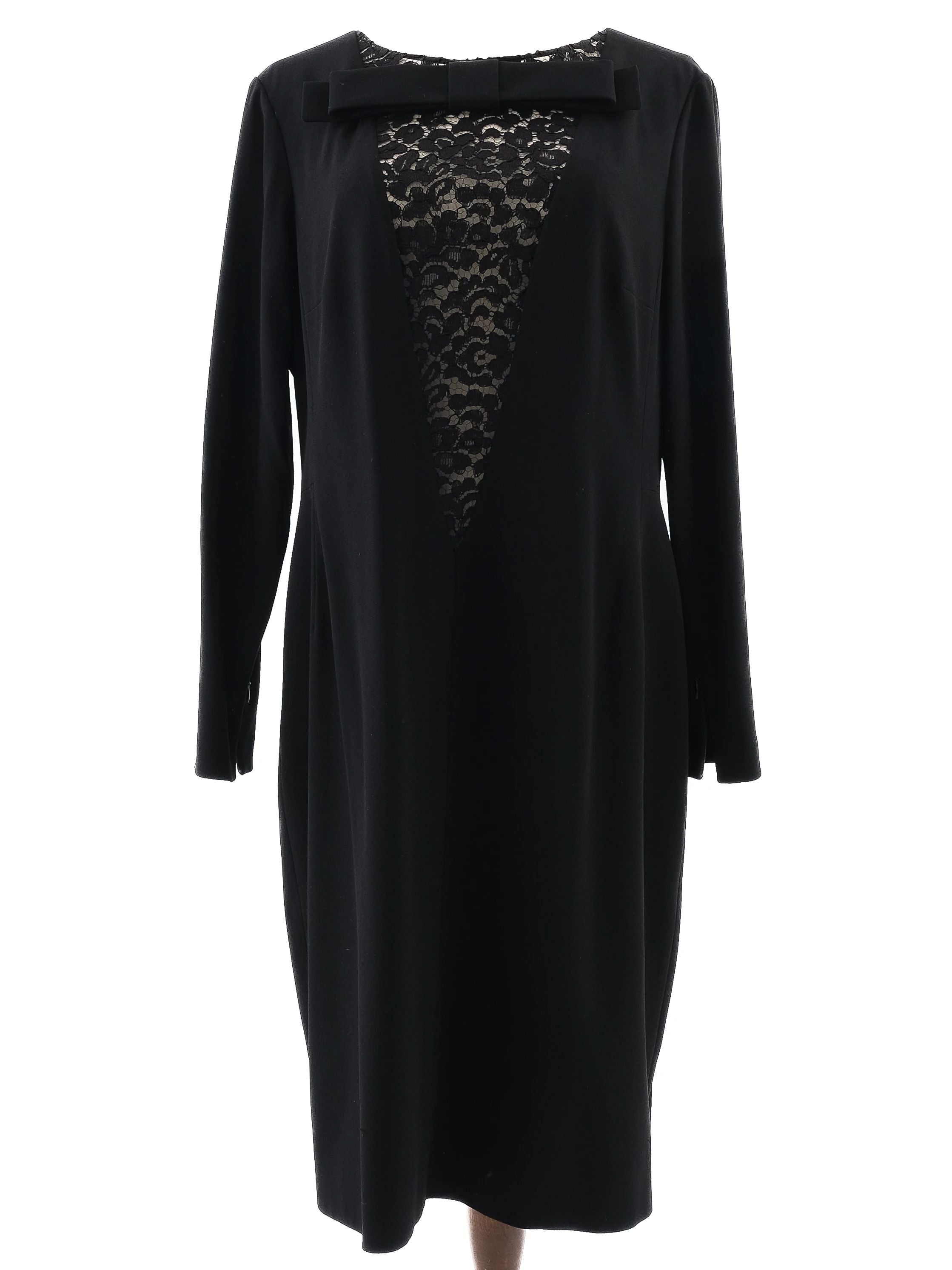 Excellent Paule KA Black Dress with Lace Panels Size XXL