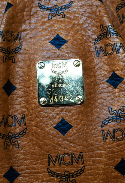 MCM Shoulder Bag Camel Cognac