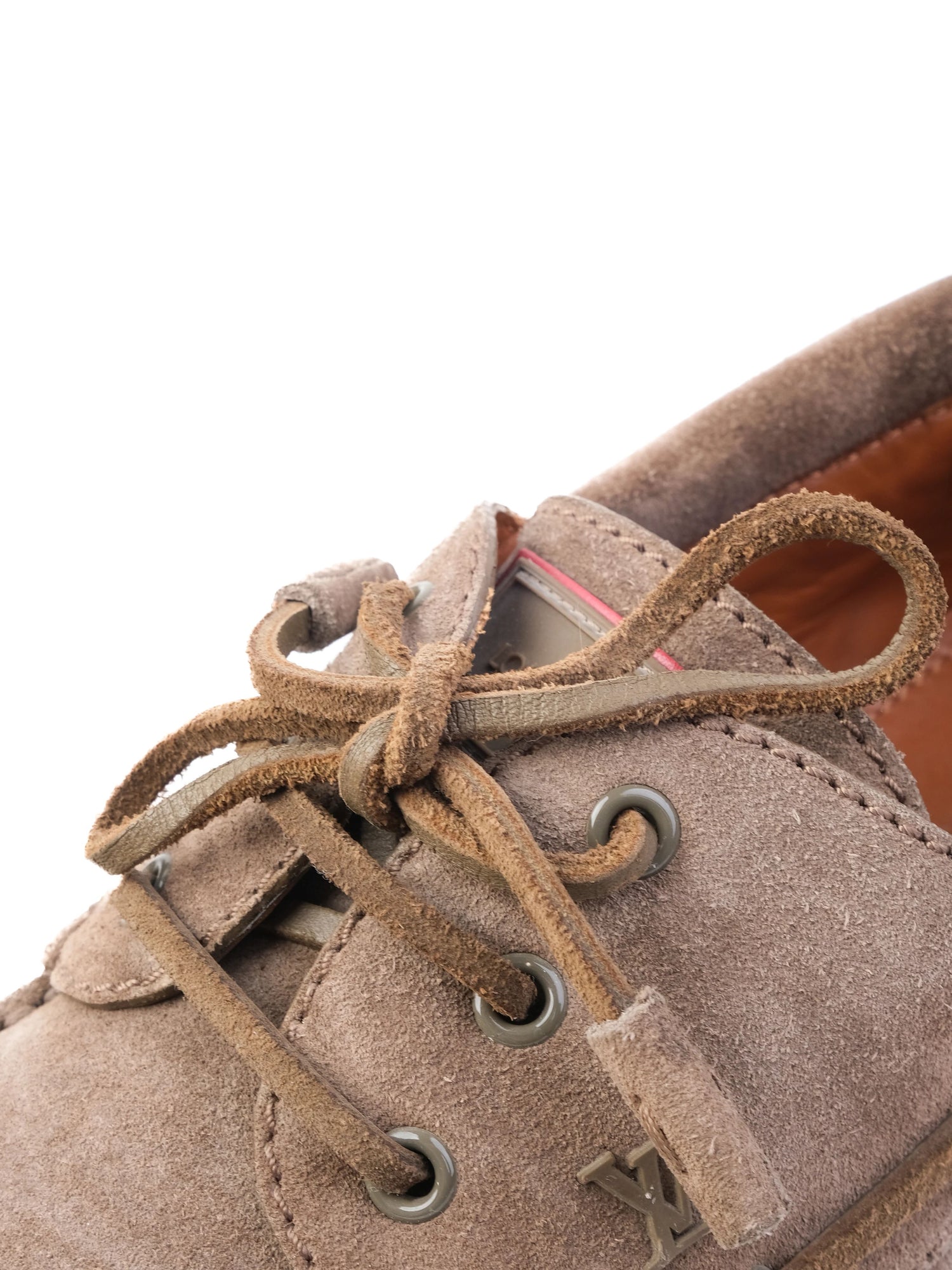 Excellent Louis Vuitton Green Genuine Suede Boat Shoes Size 43.5