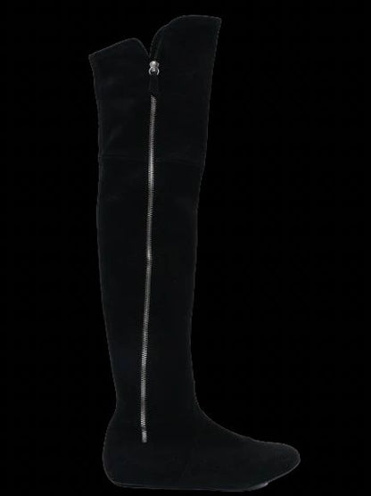 EXCELLENT Casadei Black Genuine Suede Over-the-Knee Boots Size 38