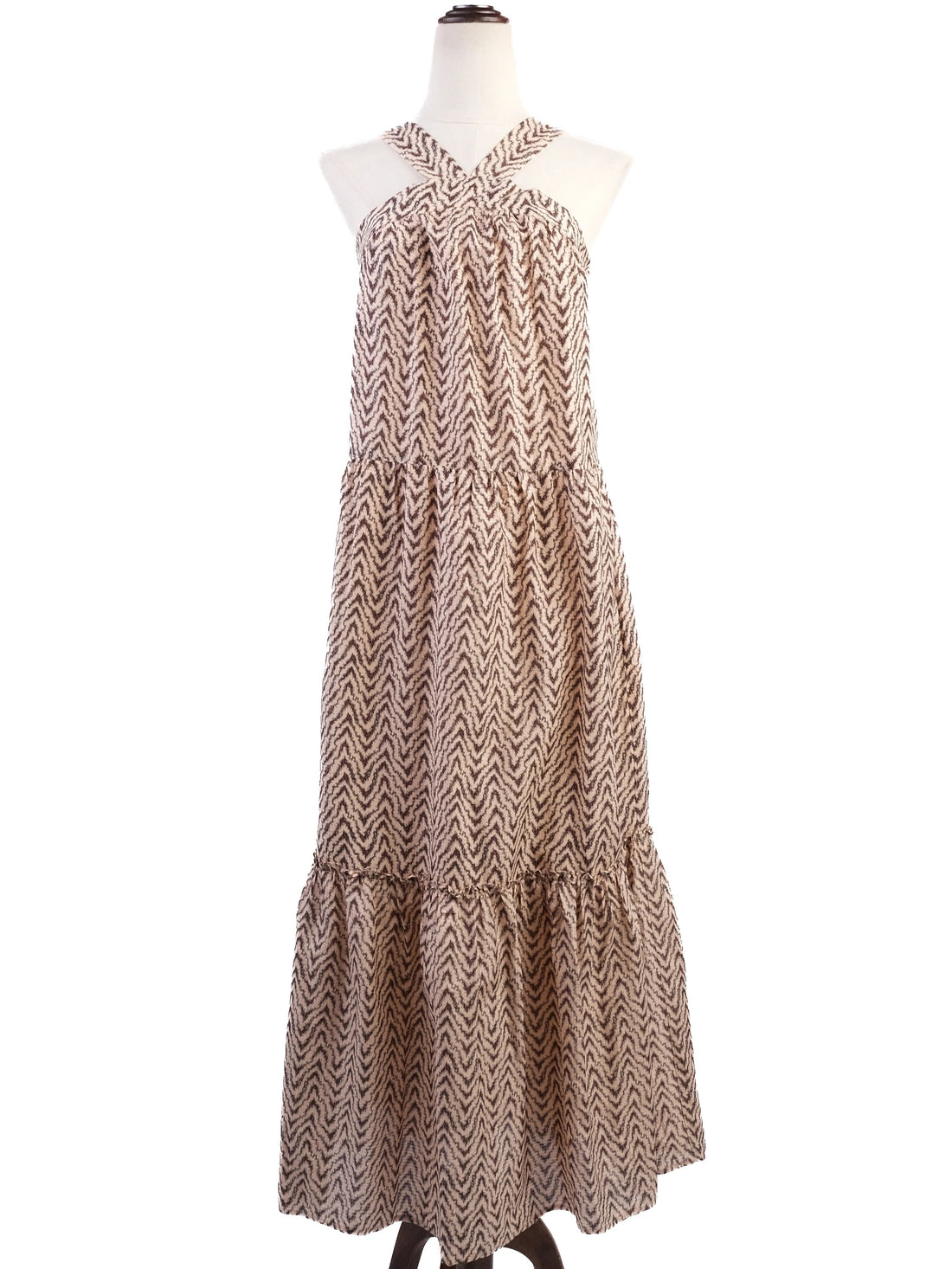 Excellent Joie Silk Long Tiered Dress Combined Color Size N/A