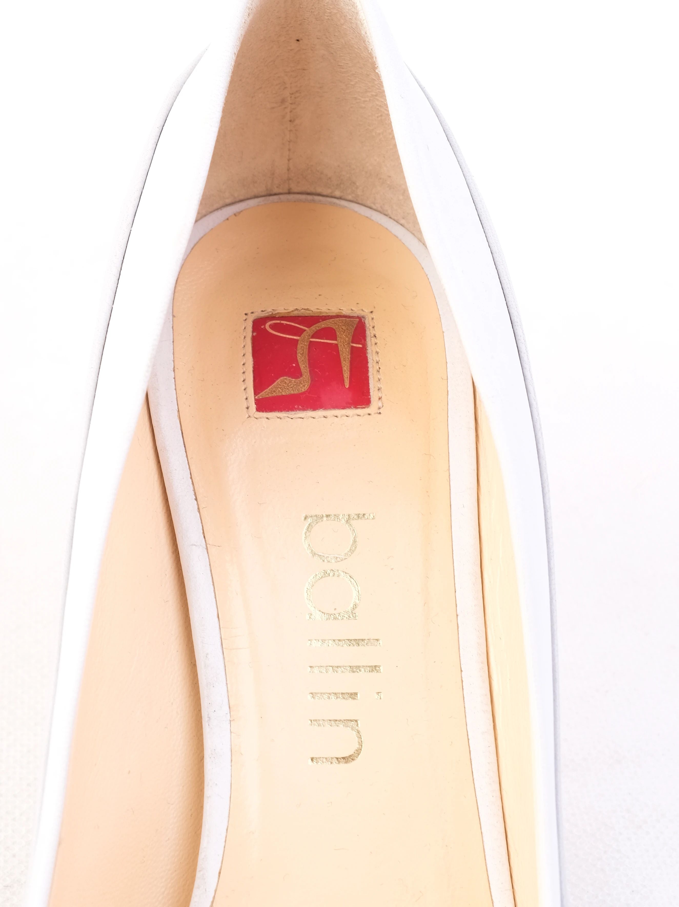 Excellent Ballin Gray Leather High-Heeled Shoes Size 37.5