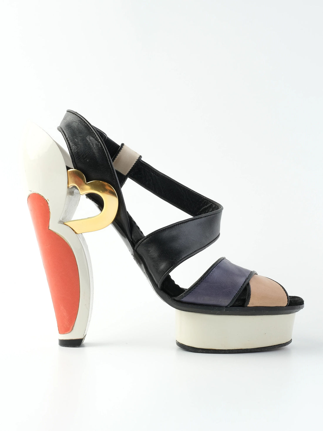 Excellent Marc Jacobs High-Heeled Platform Sandals Leather Size 38