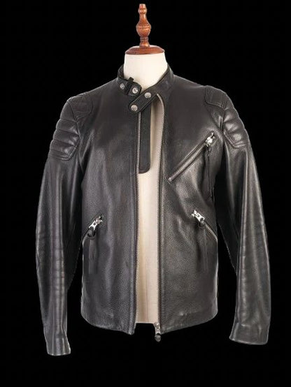 Excellent Acne Studios Black Leather Motorcycle Jacket Men
