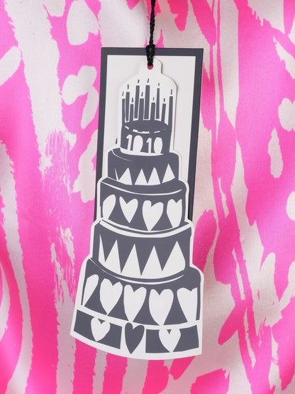 NEW By Malene Birger Pink Silk Dress Size XS with Abstract Pattern