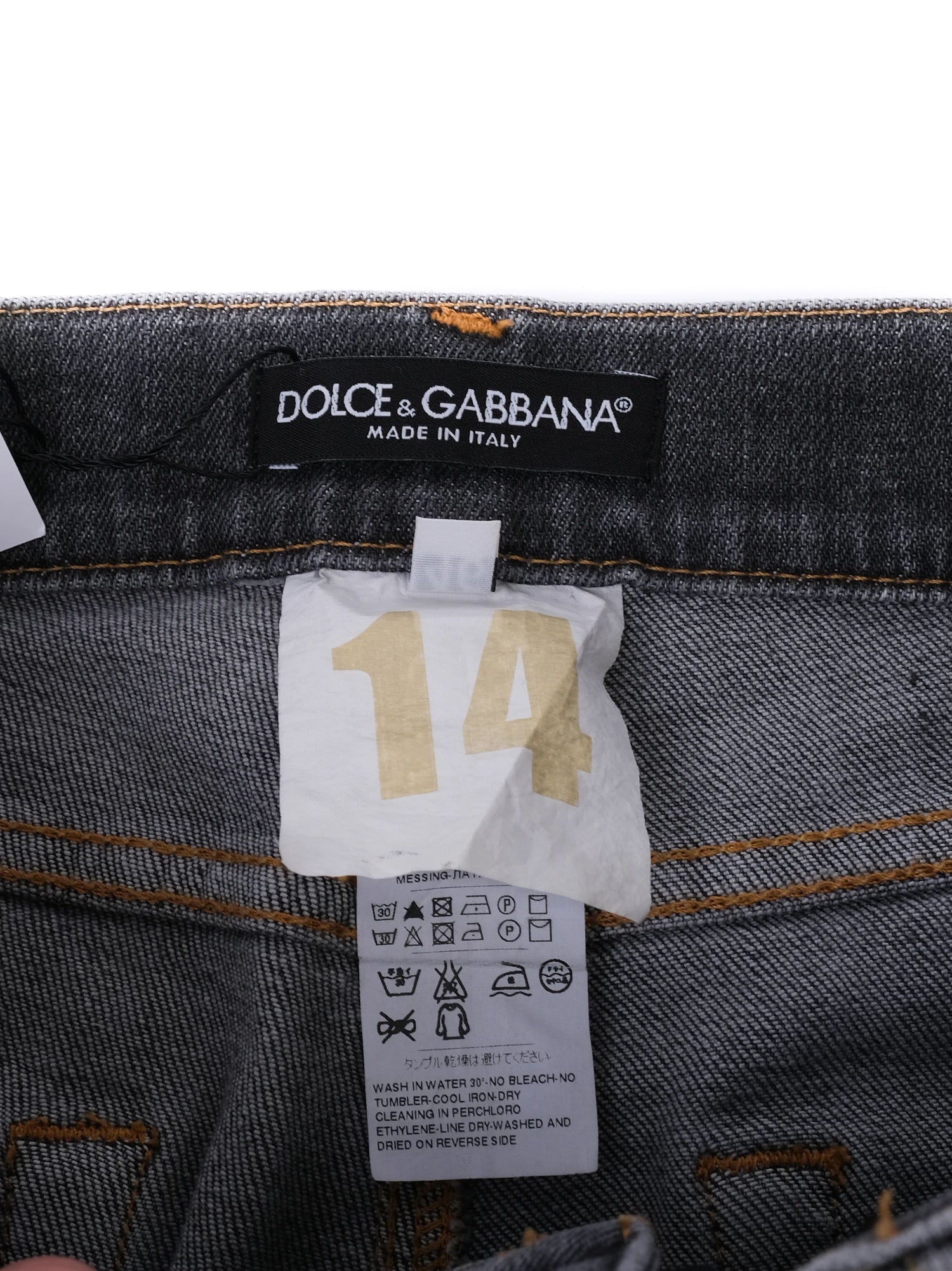 Excellent Dolce Gabbana Gray Cotton Jeans for Men