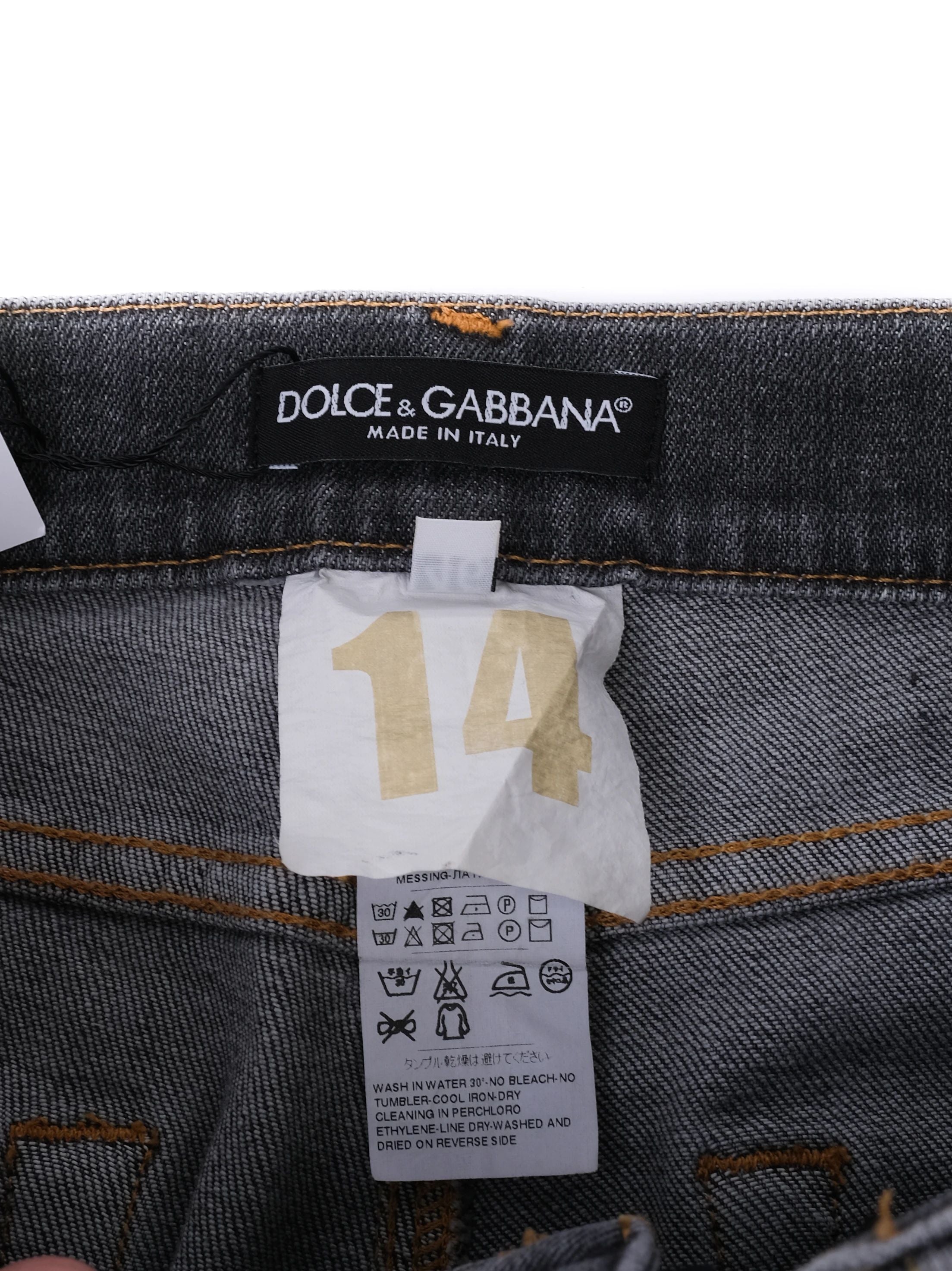 Excellent Dolce Gabbana Gray Cotton Jeans for Men