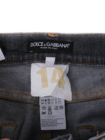 Excellent Dolce Gabbana Gray Cotton Jeans for Men