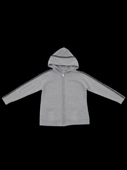 Excellent Dior Gray Zip-Up Hoodie for Kids Size 12