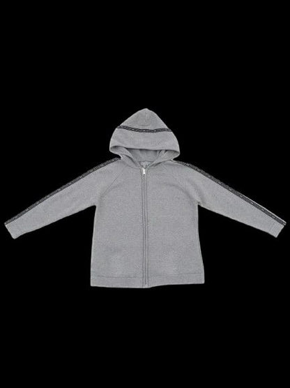 Excellent Dior Gray Zip-Up Hoodie for Kids Size 12