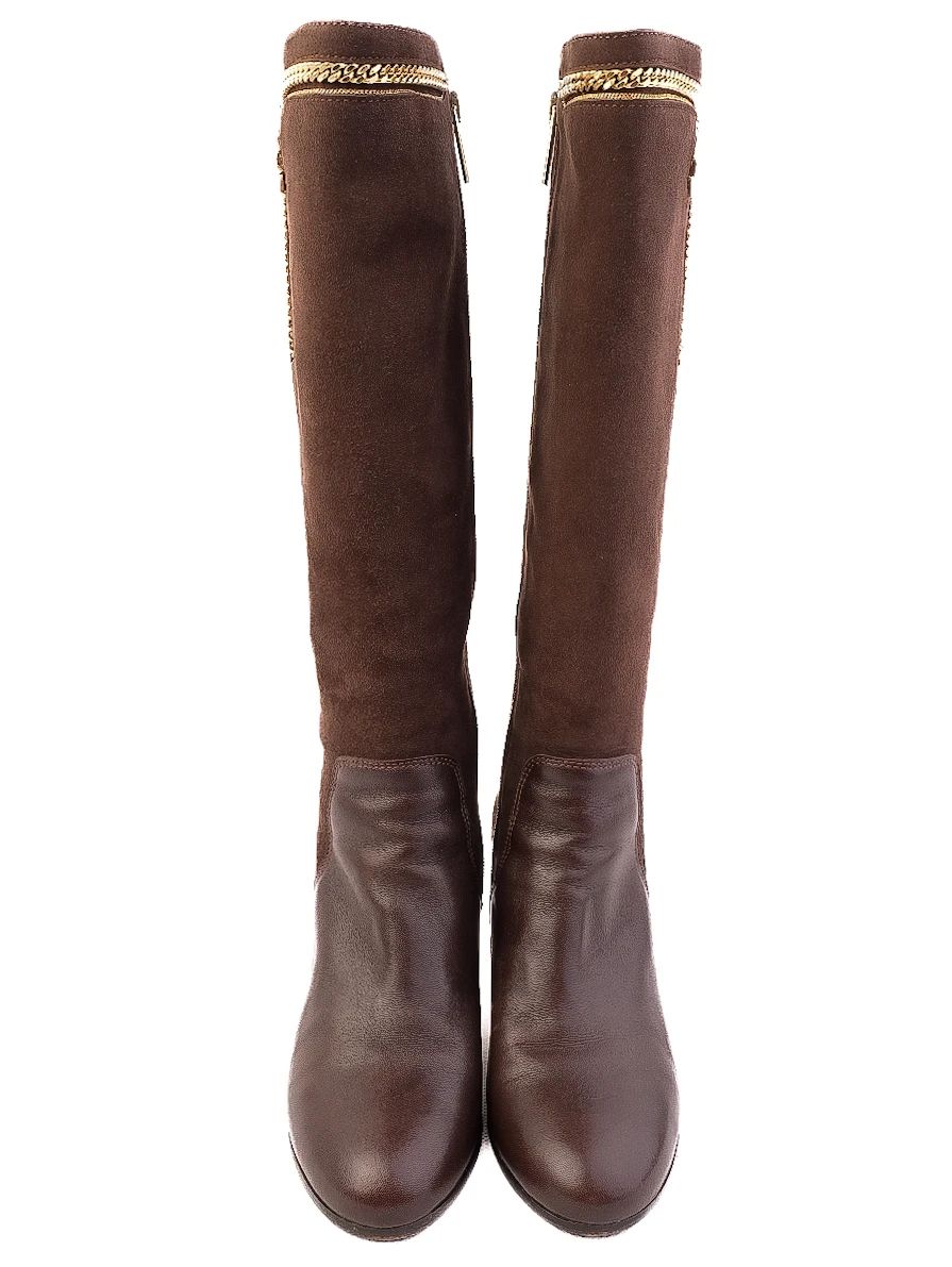 Excellent Renzoni Orange Leather Knee-High Boots Size 37