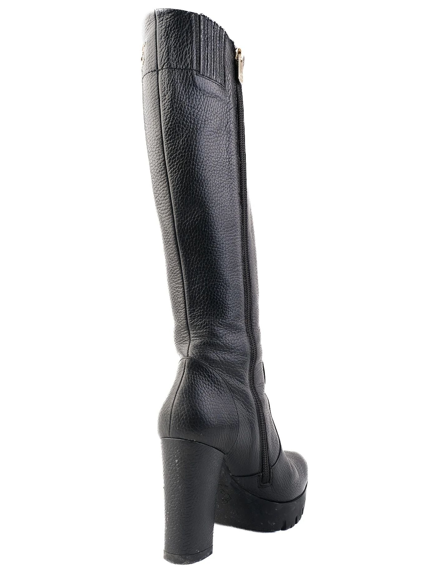 Excellent Norma J Baker Black Leather Knee-High Boots Size 38