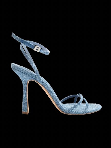 Excellent Alexander Wang Blue Leather High-Heeled Sandals Size 38
