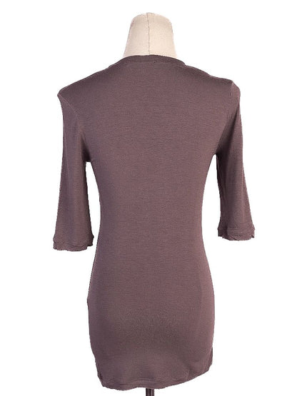 Excellent Patrizia Pepe Purple Viscose Long Sleeve Shirt Size S