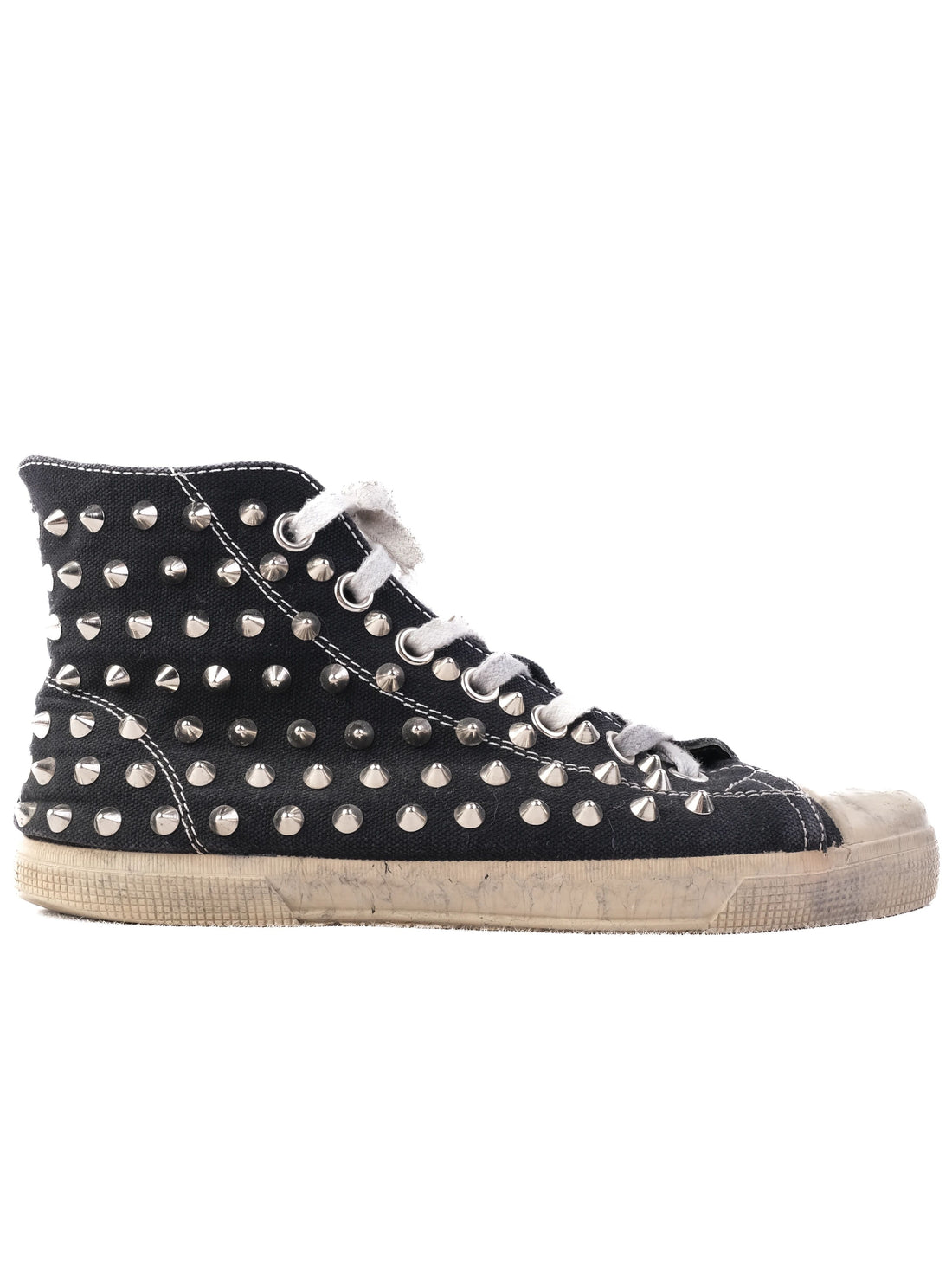 Good Gienchi Black Studded High-Top Sneakers Size 41 Men