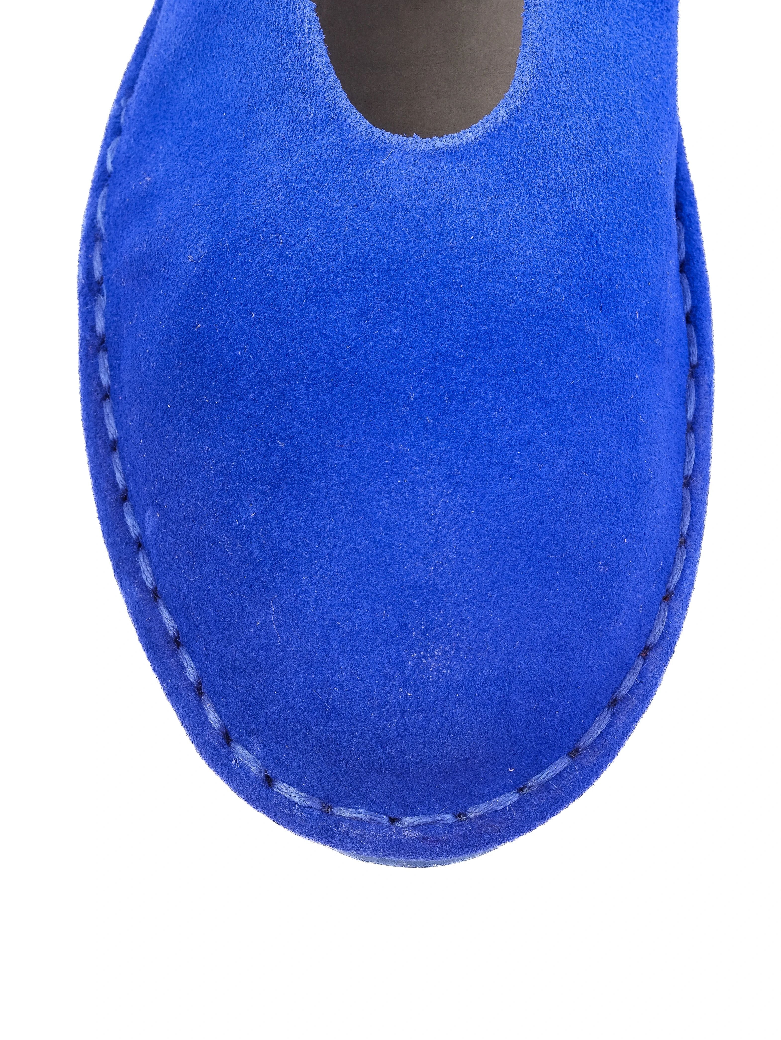 NEW Marseil Blue Suede Slip-On Shoes Size 38 for Women