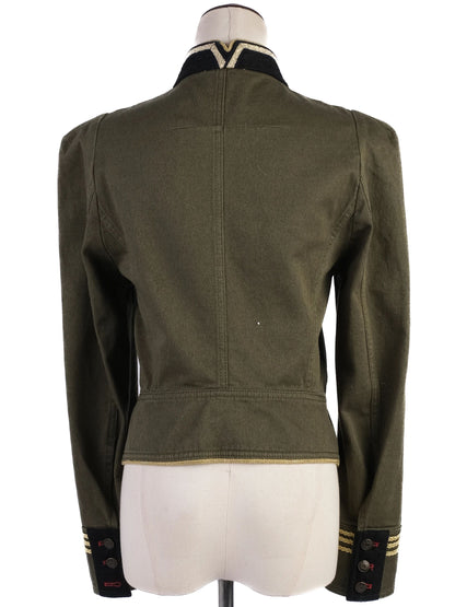 Excellent Zadig&amp;Voltaire Olive Green Military-Style Jacket Size S
