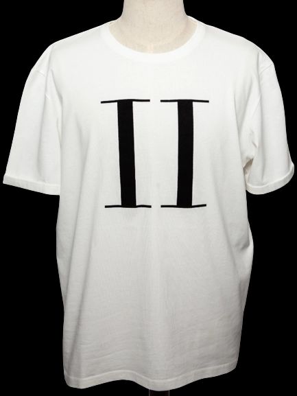Good Les deux White Cotton T-Shirt XL with Roman Numeral II