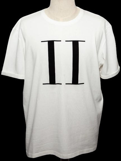 Good Les deux White Cotton T-Shirt XL with Roman Numeral II