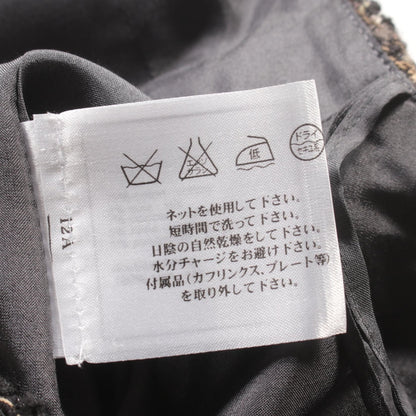 Chanel Gray Skirt Silk Wool Fabric P 26821v 17016