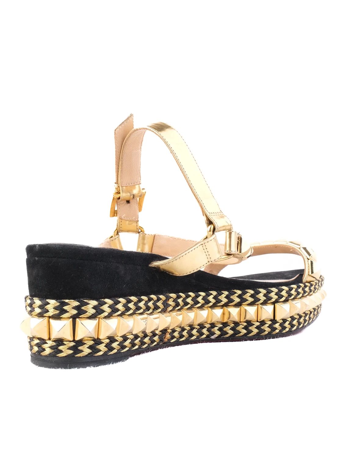 Excellent Christian Louboutin Yellow Platform Sandals Size 37