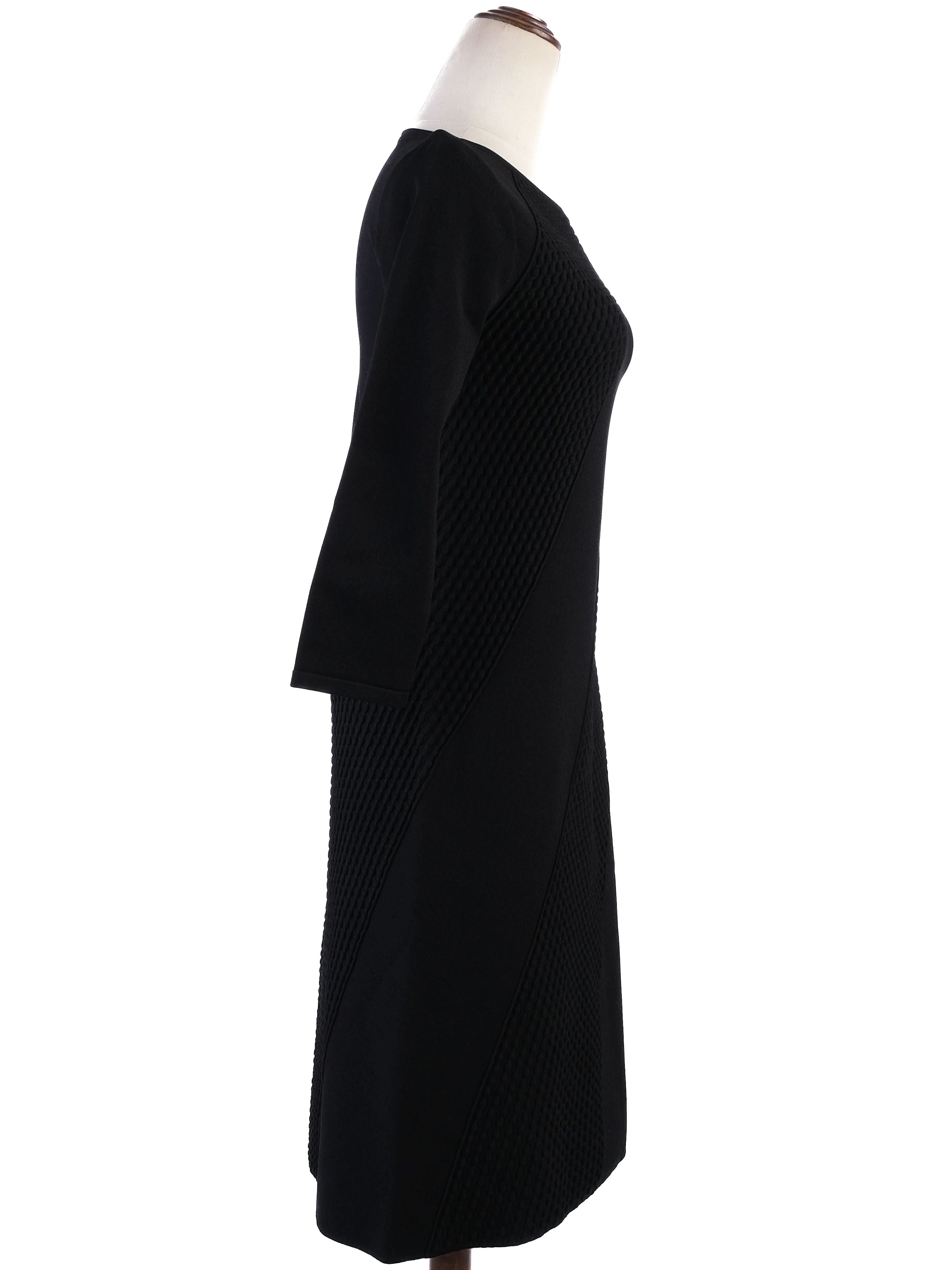 Excellent Roberto Cavalli Black Viscose Dress Size M Long Sleeve
