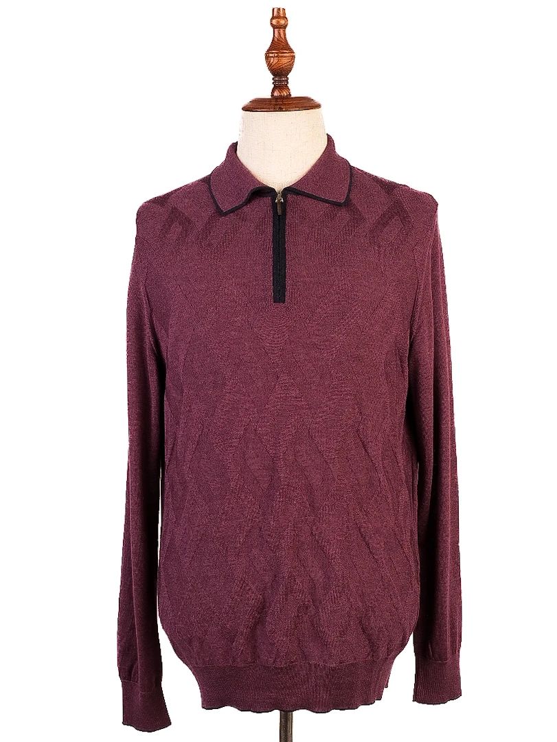 Dalmine Excellent Condition Purple Wool Sweater Size L