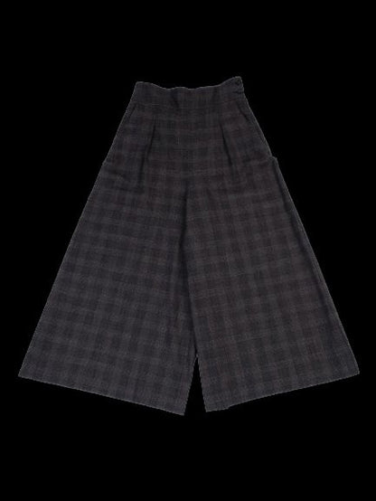 Excellent Weekend MaxMara Gray Wool Wide-Leg High-Waisted Pants XS