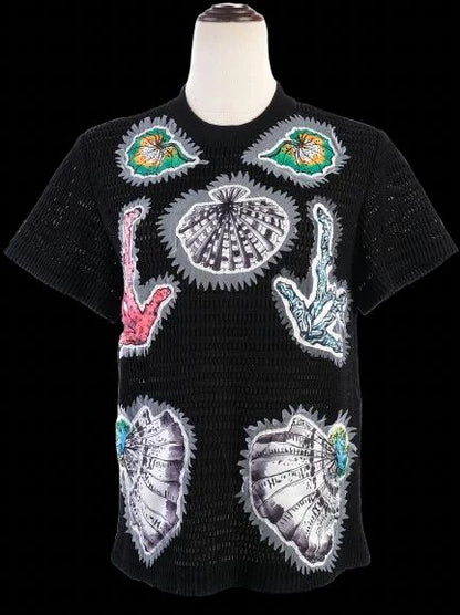 Emilio Pucci Black Short Sleeve Knit Top Size M Excellent Condition