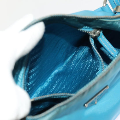 Prada Accessory Pouch Nylon Light Blue Auth
