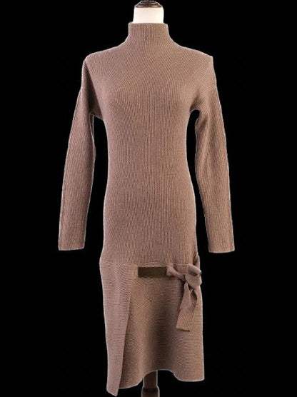 Perfect Brunello Cucinelli Orange Cashmere Dress Size S