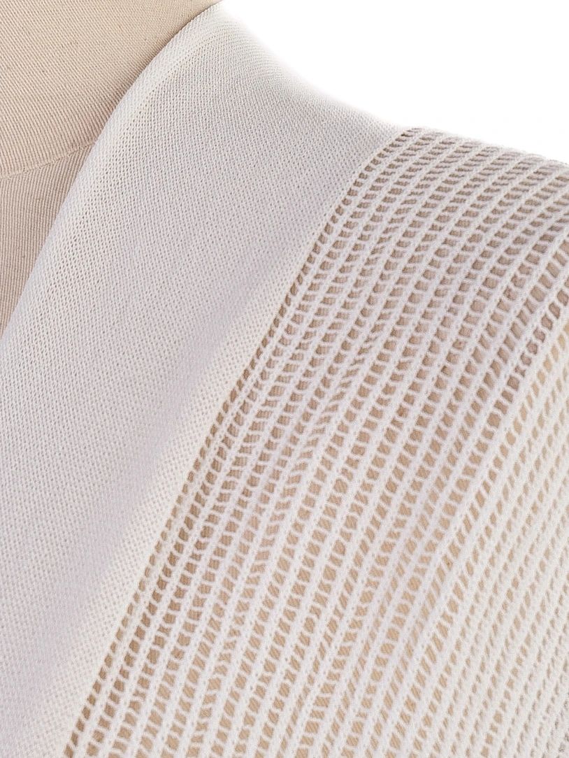 Excellent PierAntonio Gaspari White Open Cardigan Size M Viscose