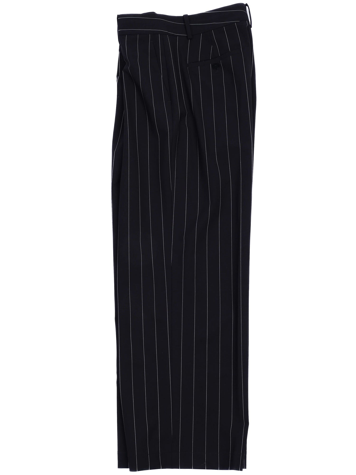 Excellent Theory Black Pinstripe Trousers Size S Wool
