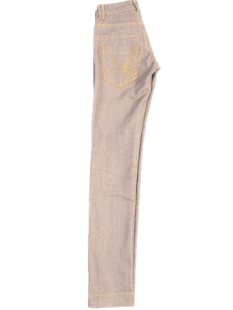 Excellent Pinko Gray Cotton Jeans Size S with Unique Pocket Design